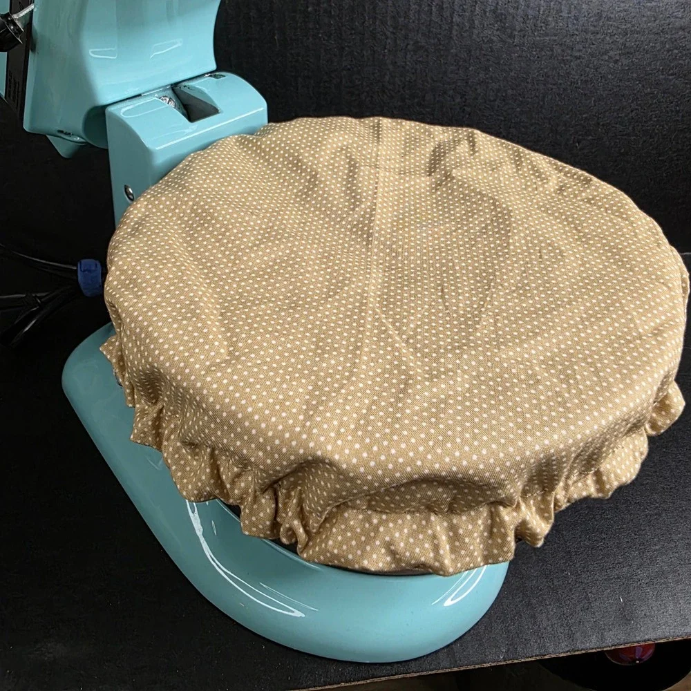 Brown Tones Paisley Tan Polka Dot KitchenAid Mixer Mixing Bowl Cover Baking